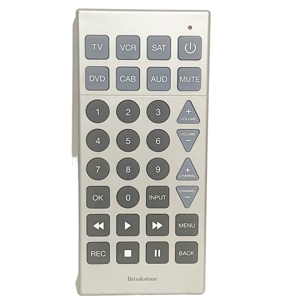 Brookstone Jumbo Big‎ Button Universal TV Remote Electronic Grey Television
